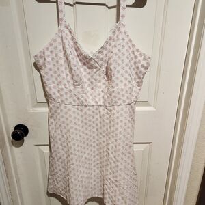 TRIXXI 2X Pink Floral Sleeveless Babydoll Dress Cottagecore Feminine